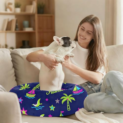 Lit pour chat confortable taille S bleu marine chaud