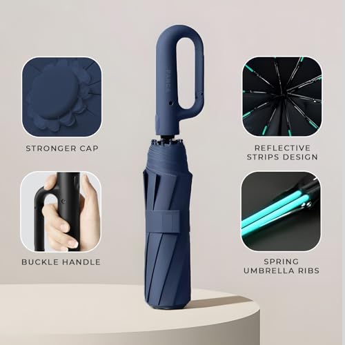 Image of PANCA Umbrella for Rain Big Size - Windproof UV Protection Compact Folding Umbrella for Men, Women, Girls & Kids | Automatic Open & Close, 8 Ribs Strong Stylish Chatri for Daily Monsoon Travel