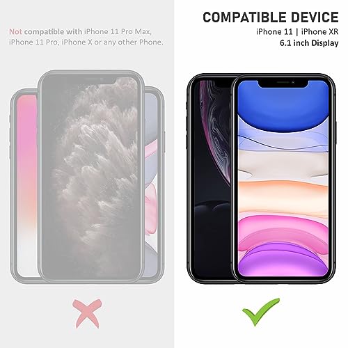 Image of SupCares Privacy Tempered Glass for iPhone 11 and iPhone XR (6.1 Inch) With Installation Kit | Military-Grade Gorilla Screen Protector | Edge to Edge Coverage | Black