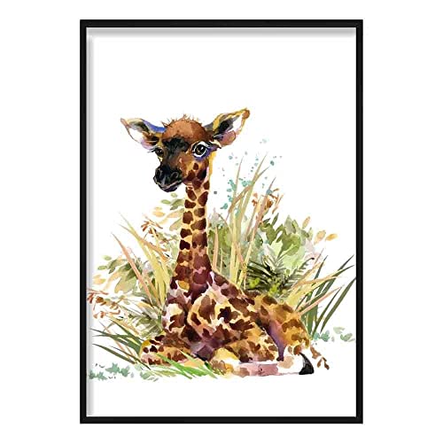 Affiche bébé girafe aquarelle pour créer un cocon dans sa chambre