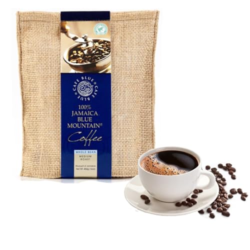 Cafe Blue – 100% Authentic Jamaica Blue Mountain Coffee from Clifton Mount Estate, Medium Roast...