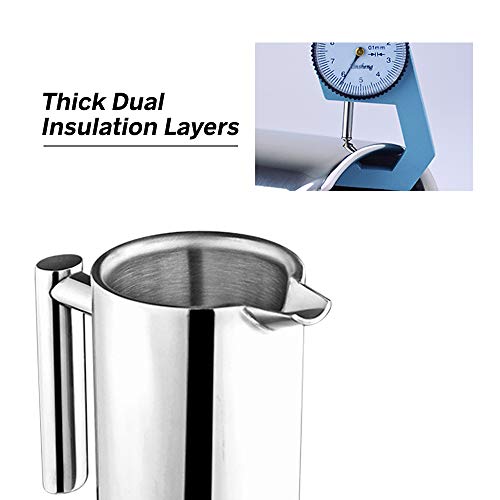 Máquina de café, Romacci Prensa Cafeteira de aço inoxidável Coador de café Pote Cafeteira portátil R