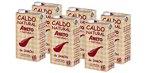 Aneto 100% Natural - Caldo de Jamón - caja de 6 unidades de 1L
