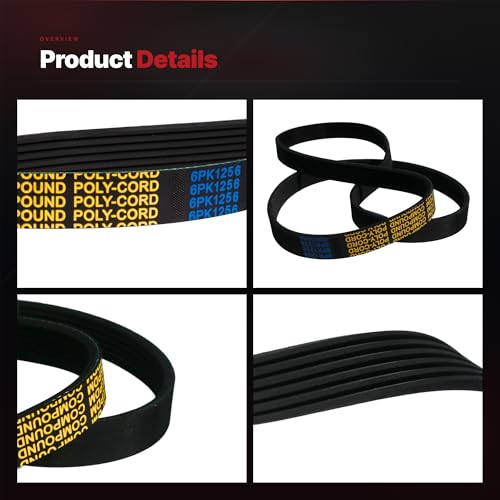Image of 6PK1256 Serpentine Belt with Toyota Camry, RAV4, Scion tC