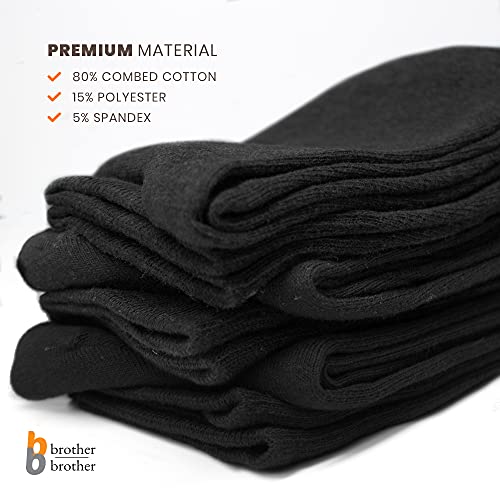 BB BROTHER BROTHER 5 Pairs Over the Calf Dress Socks for Men, Breathable Combed Cotton, Handlinked Toe, US 7-102