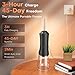 Water Dental Flosser - Portable Cordless Oral Irrigator 300ML, Rechargeable IPX7 Waterproof Irrigation Cleaner for Teeth Cleaning & Flossing, Travel & Home Use