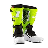 Bota Motocross Articulada Jett Hi-Vis Branca/Verde 44
