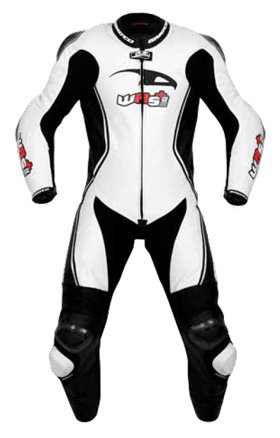 Gimoto tuta intera in pelle was+ bianco-nero tg