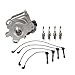 TRQ Ignition Coil and Spark Plug Kit 6 Piece Distributor Spark Plug Wires Compatible with 1994-2001 Acura Integra