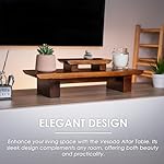 Meditation Altar Table – 21 x 7.5 x 6 Inch Handmade Tiered Puja Table - Small Alter Table for Relaxation, Prayer - Buddha Shrine Altar Meditation Table Made of Solid and Rich Mango Wood - Image 4