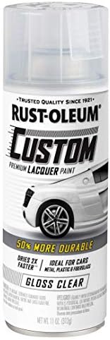 Rust-Oleum 323383 Automotive Custom Lacquer Spray Paint, 11 oz, Gloss Clear