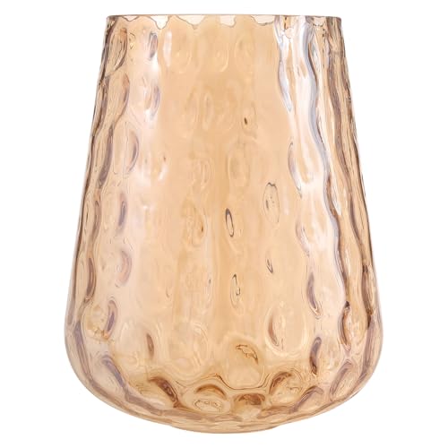 Image of Wine Glass Lamp Shade for Lighting Fixture, 6.3 inch Height, 1-5 /8 Inch Fitter, 3 Pack Clear Amber Hammered Water Ripple Glass Replacement Globe Shade
