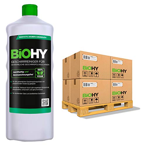 Preisvergleich Produktbild BiOHY Geschirrreiniger für gewerbliche Spülmaschinen (480x1l Flasche) / PHOSPHATFREI / Konzentrat für Gastronomie / strahlender Glanz durch herausragende Fettlöseformel