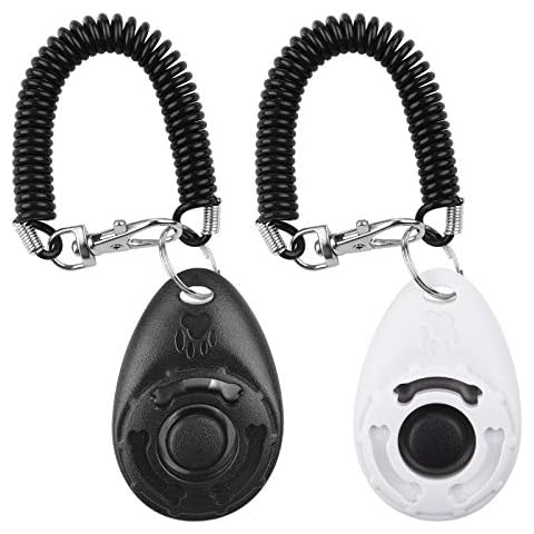 Diyife Hunde Clicker, Trainings-Clicker mit Handschlaufe, Klicker mit Großem Knopf, Hundeerziehung und Hundetraining, für Hund, Katze, Pferd (2 Stück) Cover