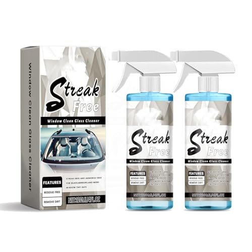 Nettoyant vitres et vitres sans traces, 120 ml améliore la clarté et la visibilité. Nettoyant film d'huile pour vitres de voiture, sans danger pour les voitures, camions, SUV, Jeeps (120ML,2PC)