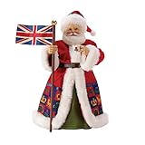 Department 56 Possible Dreams Jim Shore British Santa Cup of Tea Figurine, 10.5 Inch, Multicolor
