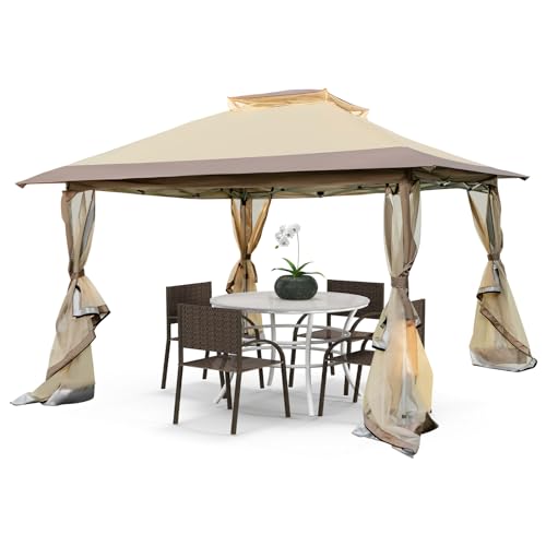 🏕️~Facile da montare e trasportare~ Grazie al design pieghevole, la tenda da festa è estremamente facile da montare e può essere montata e smontata in pochi minuti. Inoltre, la tenda da festa è dotata di una borsa con 2 ruote, che facilita il trasporto e lo spostamento della tenda da festa.