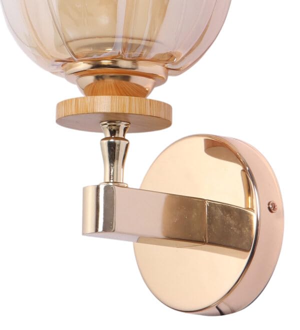 Image of ELAINTE Premium Wall Light | | Elegant Glass Wall Lamp for Living Room & Hallway | 3 Years Warranty | Free Bulb (Tany-Single)