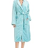 MOOLFN Pijamas Batas de Invierno de Las Mujeres de Peluche Chal Albornoz cálido Abrigo de Manga Larga Bata de Servicio a Domicilio de otoño e Invierno de Las Mujeres,S