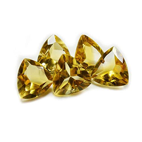 Natural Citrine Wholesale Lot (Usd 1.6/ Carat) Size Fine Quality Faceted Trillion Loose Gemstone For Reselling Astrologers Chakra Healing November Birthstone Sagittarius Zodiac Sign 10-S3 #TOP24
