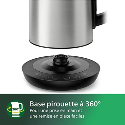 Philips Collection Avance Bouilloire Électrique avec Température Réglable 4 Programmes Maintien au Chaud Filtre Anti Calcaire Inox HD935990 - vue 3