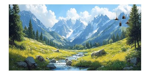Diamond Painting XXL Vallée Fluviale broderie diamant de grande taille