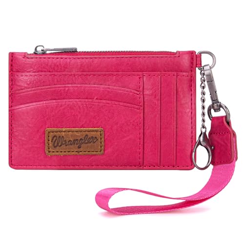 Image of Montana West X Wrangler Credit Card Holder for Women Card & ID Cases Womens Slim Wallet for Cash and Cards Keychain Wallet with Wristlet Strap