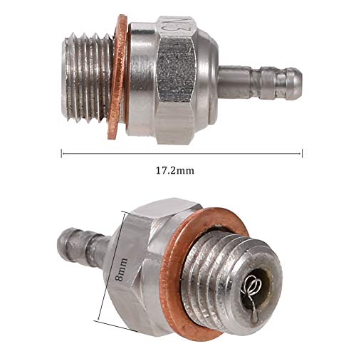 Globact 4Pcs 70117 Hot Glow Plug N3 No. #3 Spark Nitro Engine Parts Replace Os For Traxxas Kyosho Hsp Hpi Redcat 1/8 1/10 Rc Car Truck Buggy #TOP2