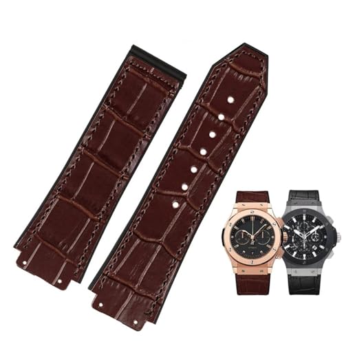 Bracelet de montre en cuir de vache véritable 26x19mm avec boucle acier