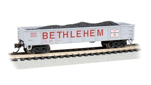 Bachmann Trains - 40' Gondola - Bethlehem Steel #46636 - Gray - N Scale