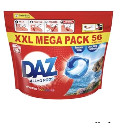 Daz Capsules Lessive Tout-en-1 56 Lavages