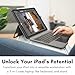 Macally iPad Air 13 Inch Case Keyboard (M3, 2025/M2, 2024) |iPad Pro 12.9 Keyboard Case (5/6th Gen) with Large Trackpad, Multi Angle View Stand Apple Pencil Holder, Backlit, Detachable