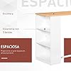 Mesa Alta De Cocina HOMCOM Con 3 Estantes – Estructura Metal Y Madera, Carga 100 Kg