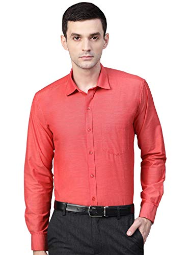 Image of MANQ Men's Regular Fit Cotton Formal Shirt, Full Sleeves, Spread Collar, Button-Down, Office, Business & Casual Wear