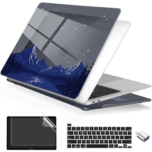 Batianda LumiArt Case for MacBook Pro 13 inch 2020 2022, Starry Night Lake