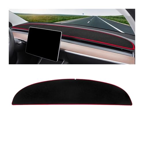Housse de Tableau de Bord Tesla Model 3 Tapis Anti-UV Noir