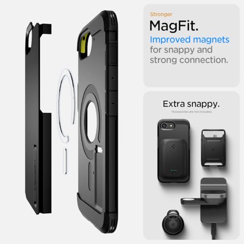 Image of Spigen Tough Armor (Ai) MagFit for iPhone 17e /16e Case, Black