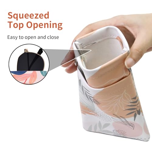 Image of Double Eyeglass Case Soft Dual Glasses Case for Women Men Travel Squeeze Top Sunglasses Cases Eyeglasses Pouch