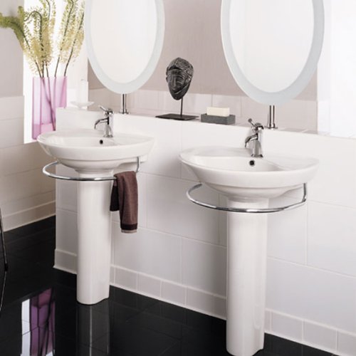 American Standard 0268.100.020 Ravenna Contemporary Design Pedestal Sink Top And Leg With Center Hole, White #TOP2