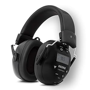 ION Audio Tough Sounds 2 – Ruisonderdrukkende hoofdtelefoon voor superieure gehoorbescherming, weerbestendig, batterijgevoed, Bluetooth-enabled en met handsfree bellen en AM/FM-radio