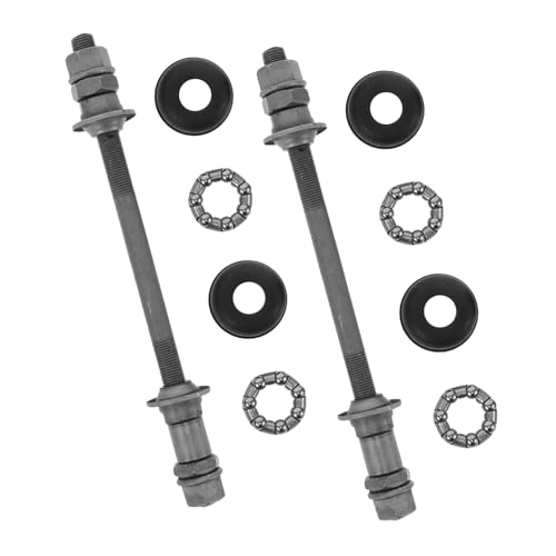 lurrose 2 セット ドラムシャフトコアロッド フロントアクスル 交換部品 自転車アクスルエクステンダー ロードバイク用品 Silver