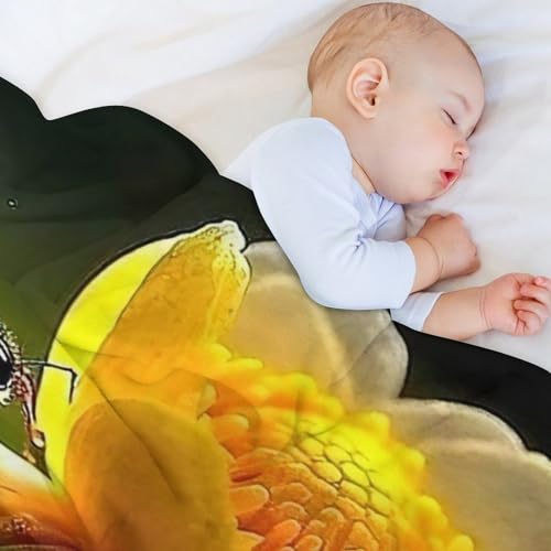 Couverture chaude flanelle abeille pour éliminer la fraîcheur des nuits sur le lit