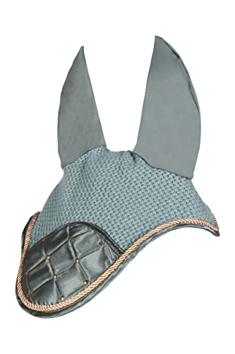 HKM Basil Fly Hood DunkelGreen Vollblut bonnet anti-mouches équitation - 3