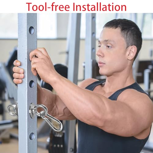 2 stuks Power Rack Attachments, heavy-duty stalen Quick Connect-gespen, universele veelzijdige trainingsaccessoires voor krachttraining, passen 1 inch gaten - Afbeelding 6