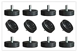 Furni-Pro Table Bases Glides for Restaurants & Homes, Adjustable Glide, Thread: #1/4-20 x 1/2 inches H, 12 pcs...