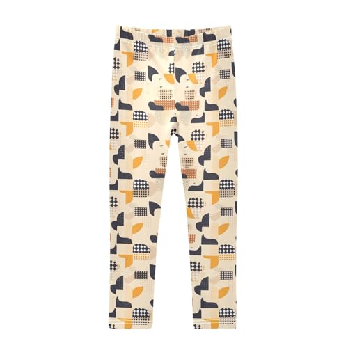 KLL Houndstooth Black and Whitoddler Girls' Basic Leggings Casual Full Length Workout Pants Exercise