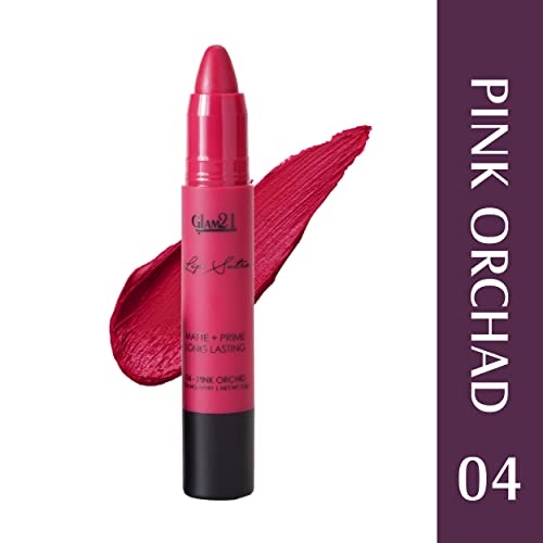 Image of Glam 21 Lip Sutra Non-Transfer Crayon Lipstick |Lightweight & Longlasting| Creamy and comfortable on lips -2.8 gm | Pink Orchid-04