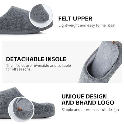 Women & Men's Hige Resilience Foam Slippers - Indoor Cozy House Slip-on with Two Pairs of Replaceable Insoles Shoes3