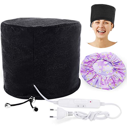 Neuf Casques Chauffant Cheveux Noir,2020 PRETTY SEE Coiffeur Bonnet pour soins capillaires SPA à domicile