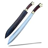 Parang Machete – 45,7 cm lange Klinge, handgeschmiedete große Dschungel-Machete mit vollem Tang, langlebiger 5160 Stahl, gehärtet, geschärft für hohe Beanspruchung – inklusive Holzscheide